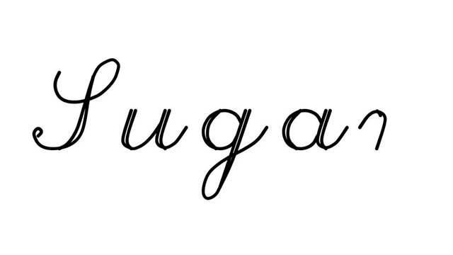 Sugar Decorative Handwriting Animation in Six Cursive and Gothic Fonts