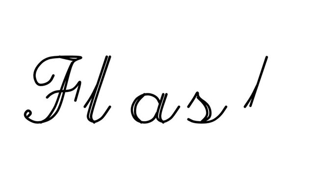 Flash Decorative Handwriting Animation in Six Cursive and Gothic Fonts