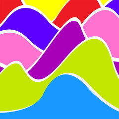 Colorfull wavy background, abstract shape for your design