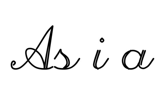 Asia Decorative Handwriting Animation in Six Cursive and Gothic Fonts