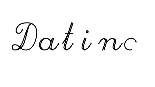 Dating Decorative Handwriting Animation in Six Cursive and Gothic Fonts