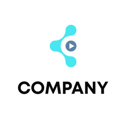 Molecule Play button logo design