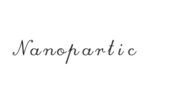 Nanoparticles Decorative Handwriting Animation in Six Cursive and Gothic Fonts