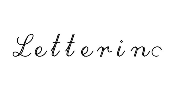 Lettering Decorative Handwriting Animation in Six Cursive and Gothic Fonts