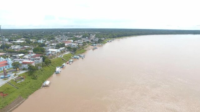 Panoramic view of Borba City by drone
