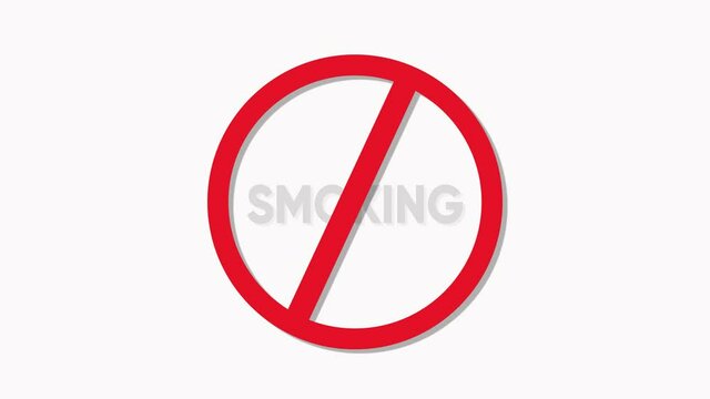 No smoking warning sign isolated on white