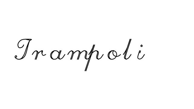Trampoline Decorative Handwriting Animation in Six Cursive and Gothic Fonts