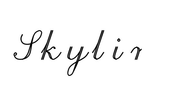 Skyline Decorative Handwriting Animation in Six Cursive and Gothic Fonts