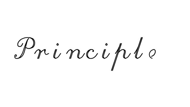 Principles Decorative Handwriting Animation in Six Cursive and Gothic Fonts