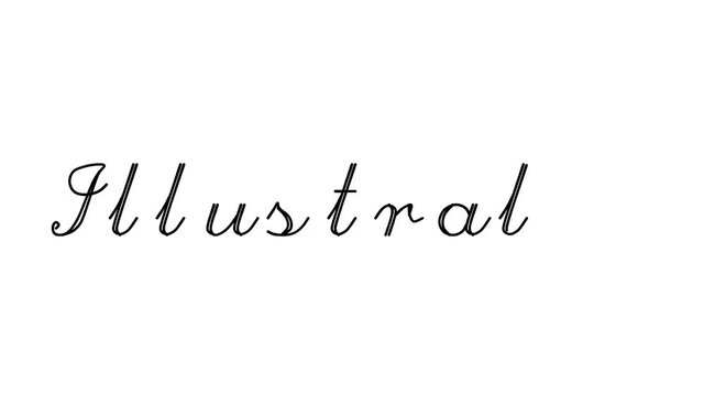 Illustrator Decorative Handwriting Animation in Six Cursive and Gothic Fonts