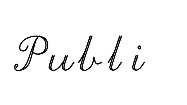 Public Decorative Handwriting Animation in Six Cursive and Gothic Fonts