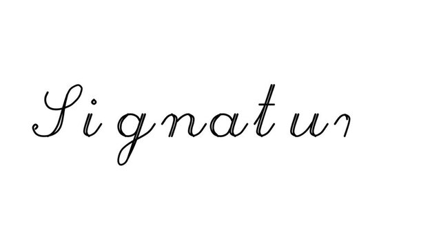 Signature Decorative Handwriting Animation in Six Cursive and Gothic Fonts