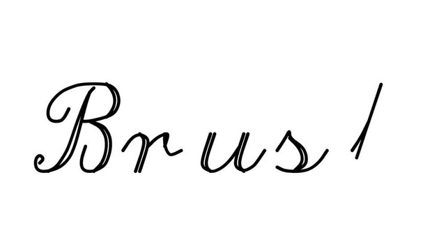 Brush Decorative Handwriting Animation in Six Cursive and Gothic Fonts