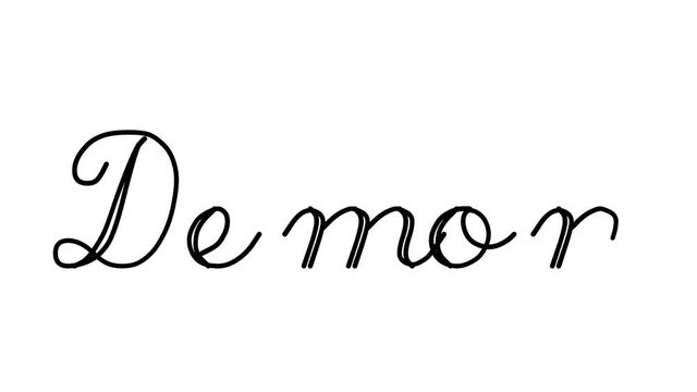 Demon Decorative Handwriting Animation in Six Cursive and Gothic Fonts