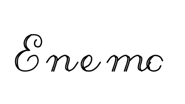 Enema Decorative Handwriting Animation in Six Cursive and Gothic Fonts