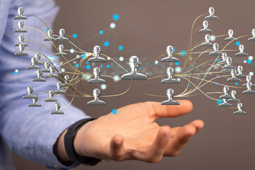 hierarchy connection team group digital