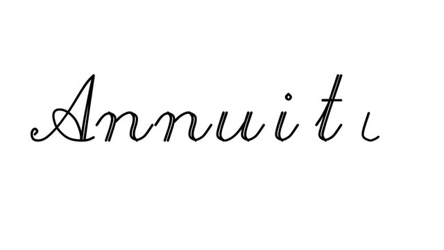 Annuity Decorative Handwriting Animation in Six Cursive and Gothic Fonts