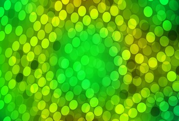 Light Green, Yellow vector layout with circle shapes.