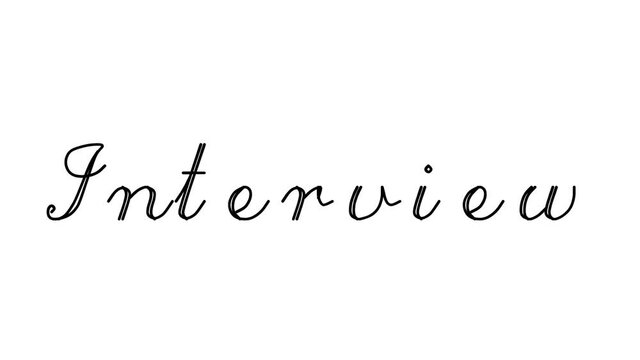 Interview Decorative Handwriting Animation in Six Cursive and Gothic Fonts