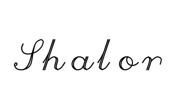 Shalom Decorative Handwriting Animation in Six Cursive and Gothic Fonts