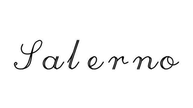 Salerno Decorative Handwriting Animation in Six Cursive and Gothic Fonts