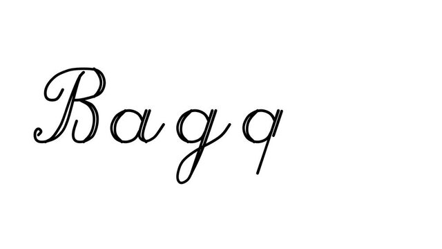 Bagger Decorative Handwriting Animation in Six Cursive and Gothic Fonts