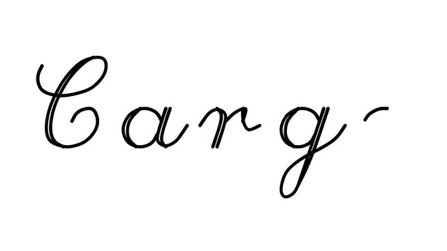 Cargo Decorative Handwriting Animation in Six Cursive and Gothic Fonts