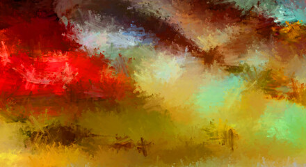 Brushed Painted Abstract Background. Brush stroked painting. Strokes of paint. 2D Illustration.