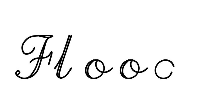 Flood Decorative Handwriting Animation in Six Cursive and Gothic Fonts