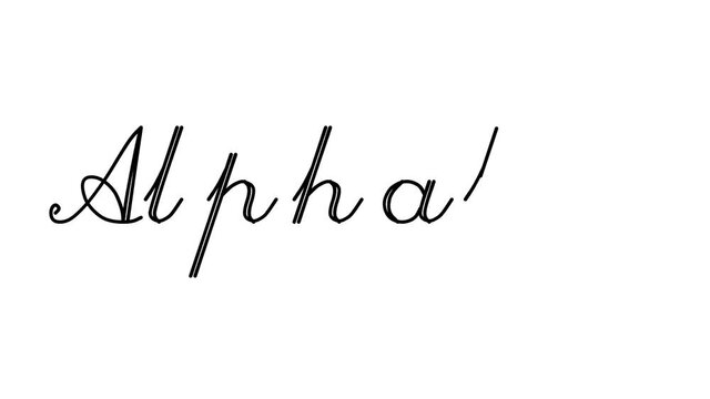 Alphabet Decorative Handwriting Animation in Six Cursive and Gothic Fonts