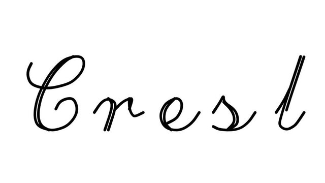Crest Decorative Handwriting Animation in Six Cursive and Gothic Fonts