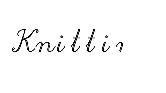 Knitting Decorative Handwriting Animation in Six Cursive and Gothic Fonts
