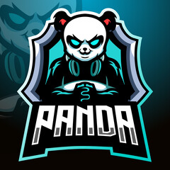 Panda mascot. esport logo design