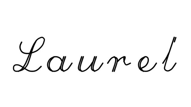 Laurel Decorative Handwriting Animation in Six Cursive and Gothic Fonts