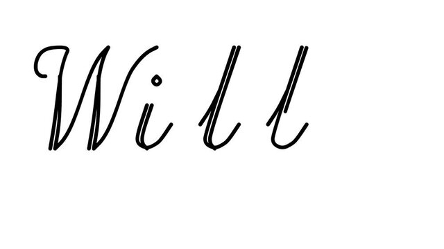 Willy Decorative Handwriting Animation in Six Cursive and Gothic Fonts