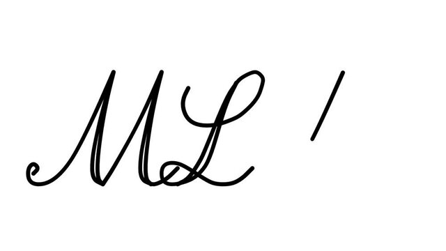 MLM Decorative Handwriting Animation in Six Cursive and Gothic Fonts