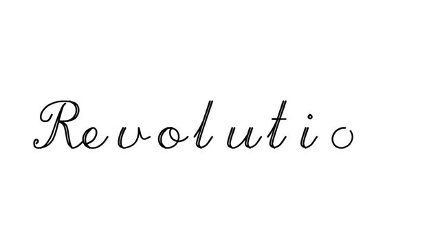 Revolution Decorative Handwriting Animation in Six Cursive and Gothic Fonts