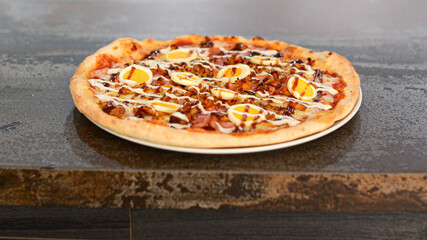 slice of pizza and egg