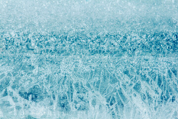 Ice frozen winter textured cold blue north background - 399305789