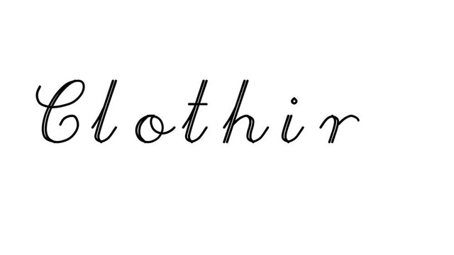 Clothing Decorative Handwriting Animation in Six Cursive and Gothic Fonts