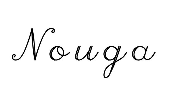 Nougat Decorative Handwriting Animation in Six Cursive and Gothic Fonts