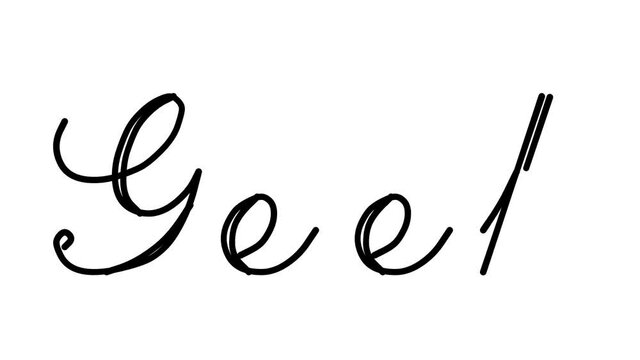 Geek Decorative Handwriting Animation in Six Cursive and Gothic Fonts