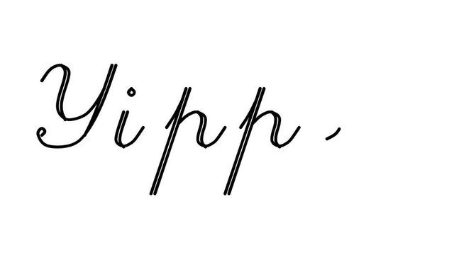 Yippee Decorative Handwriting Animation in Six Cursive and Gothic Fonts