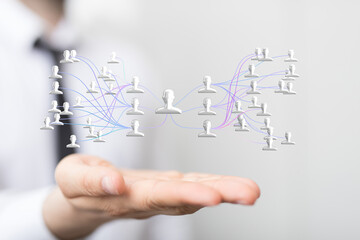 hierarchy connection team group 3d