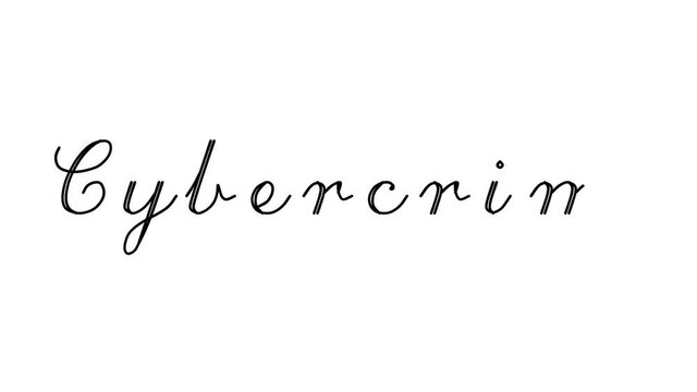 Cybercrime Decorative Handwriting Animation in Six Cursive and Gothic Fonts