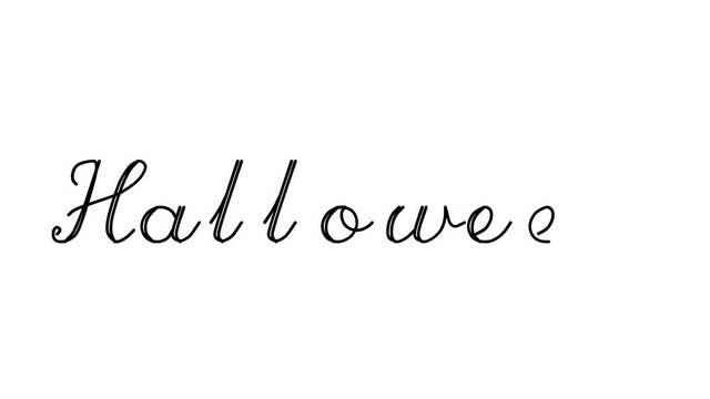 Halloween Decorative Handwriting Animation in Six Cursive and Gothic Fonts