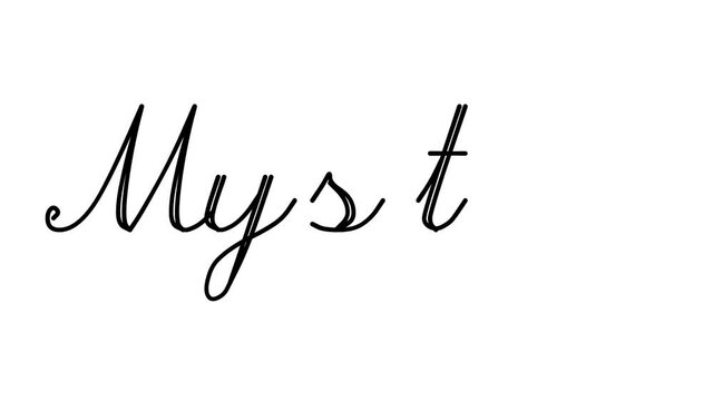 Mystic Decorative Handwriting Animation in Six Cursive and Gothic Fonts