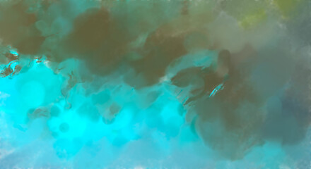 Contemporary art. Hand made painting. Modern artwork. Painting with brushstrokes of watercolor on surface. 2d illustration. Artistic background image. Abstract painting on canvas. Colorful texture.