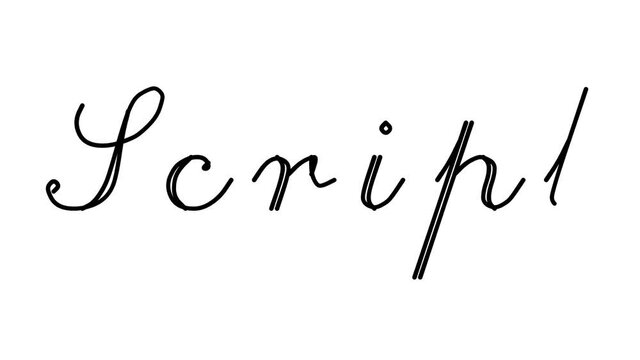 Script Decorative Handwriting Animation in Six Cursive and Gothic Fonts