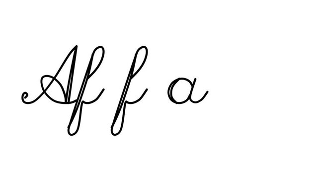 Affair Decorative Handwriting Animation in Six Cursive and Gothic Fonts